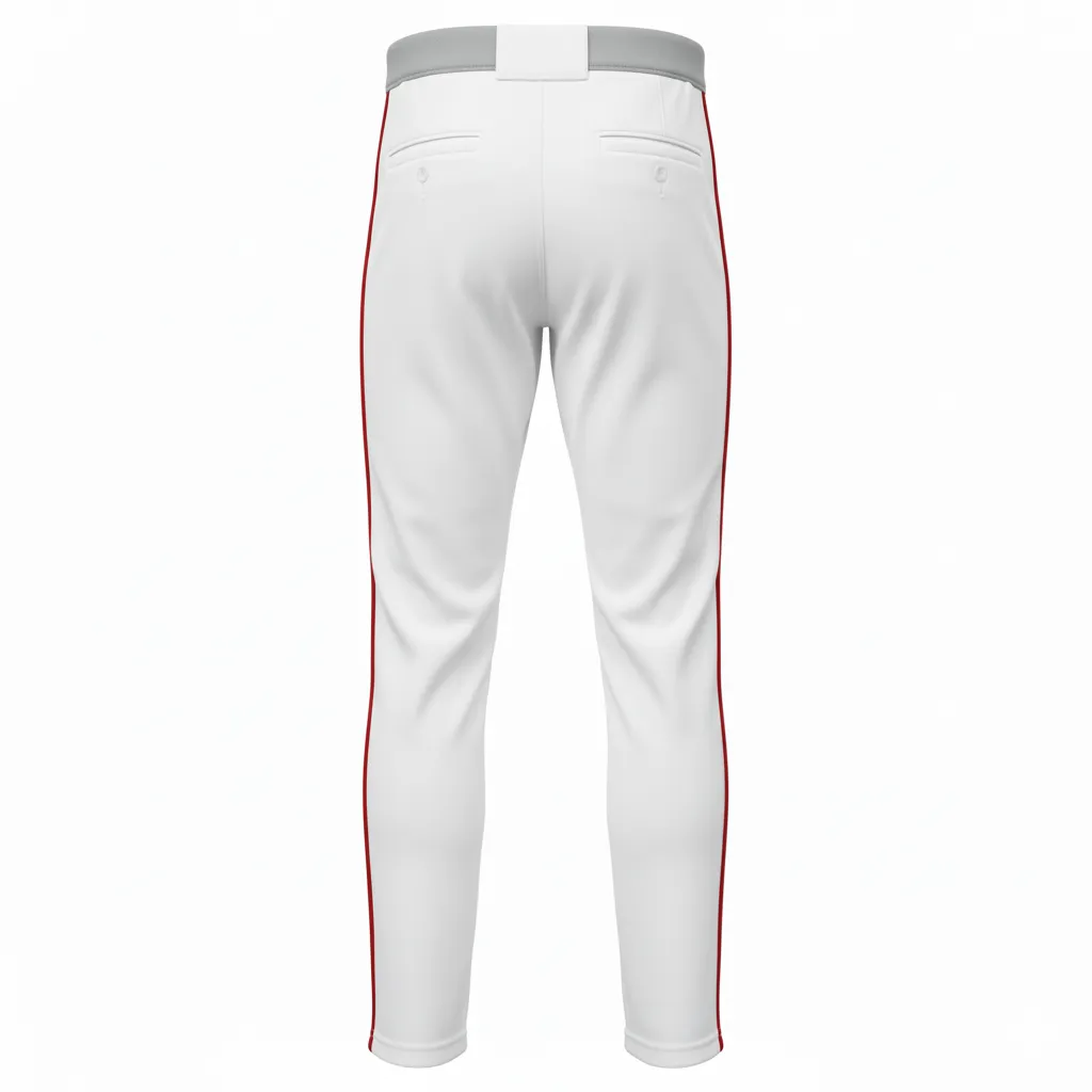 Custom Full Length Baseball Pants - Back View - HAMCO