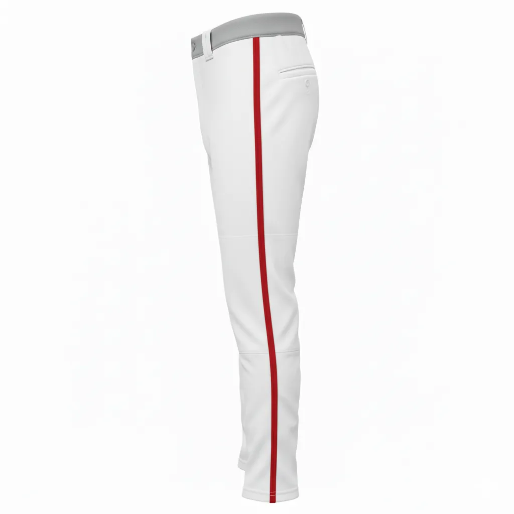 Custom Full Length Baseball Pants - Side View - HAMCO