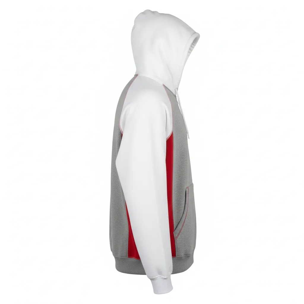 Custom Full Zip Baseball Hoodie - Side View - HAMCO