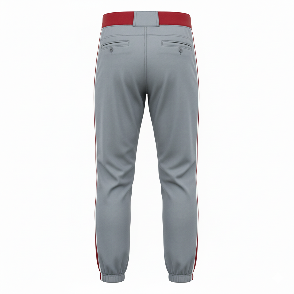 Custom Knicker Style Baseball Pants - Back View - HAMCO Sports Inc.