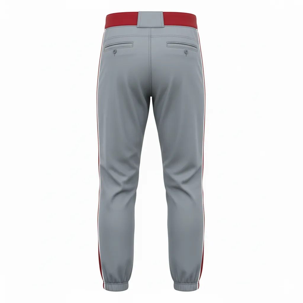 Custom Knicker Style Baseball Pants - Back View - HAMCO