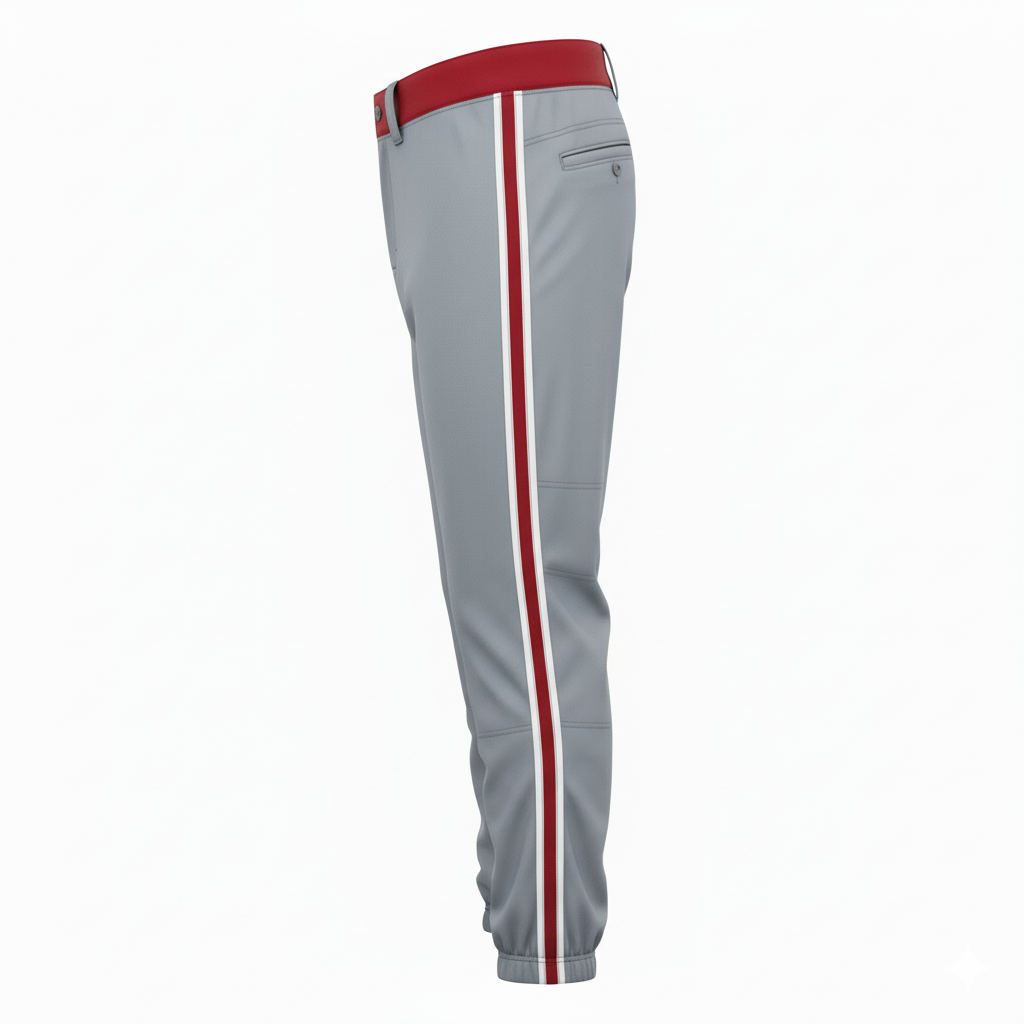 Custom Knicker Style Baseball Pants - Side View - HAMCO Sports Inc.