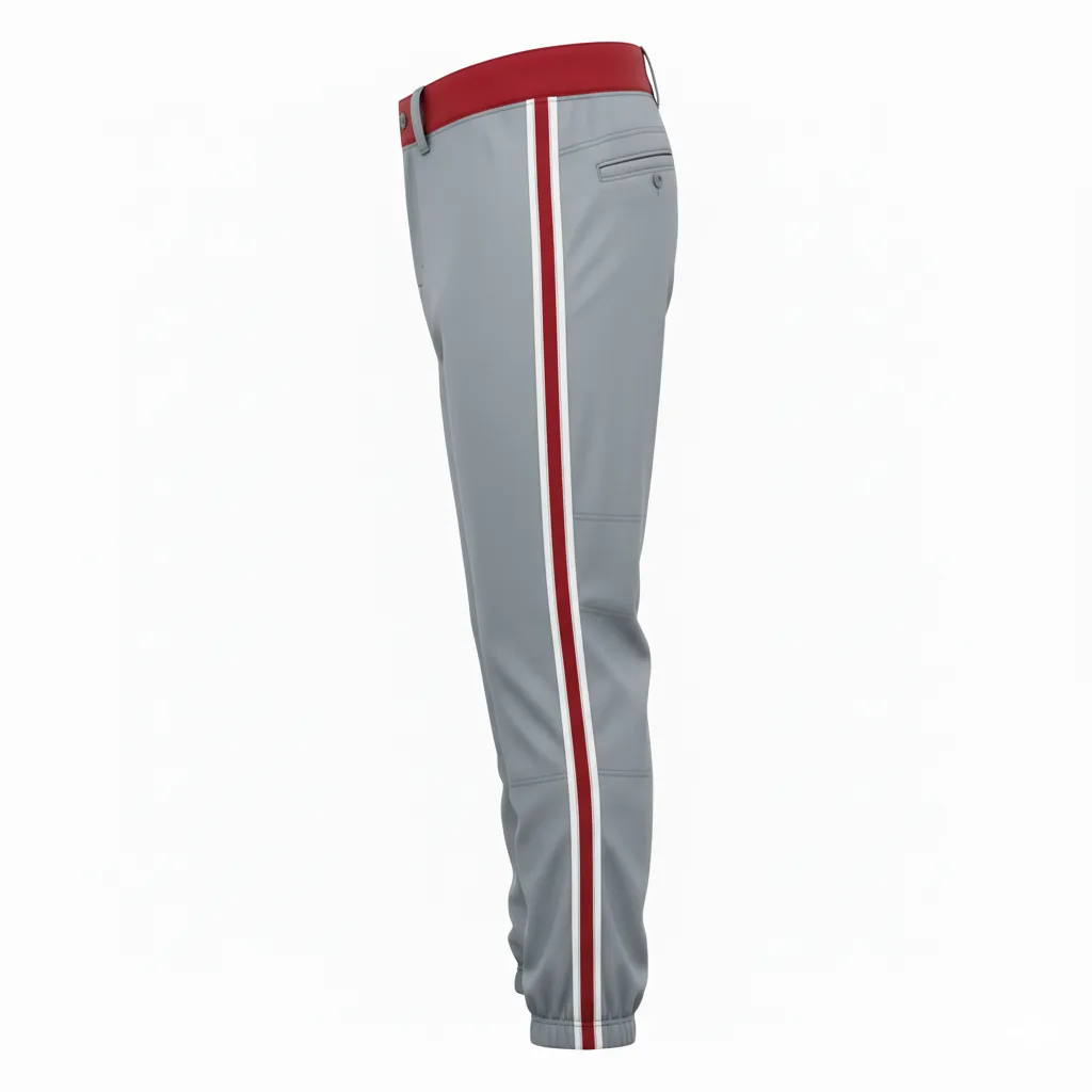 Custom Knicker Style Baseball Pants - Side View - HAMCO