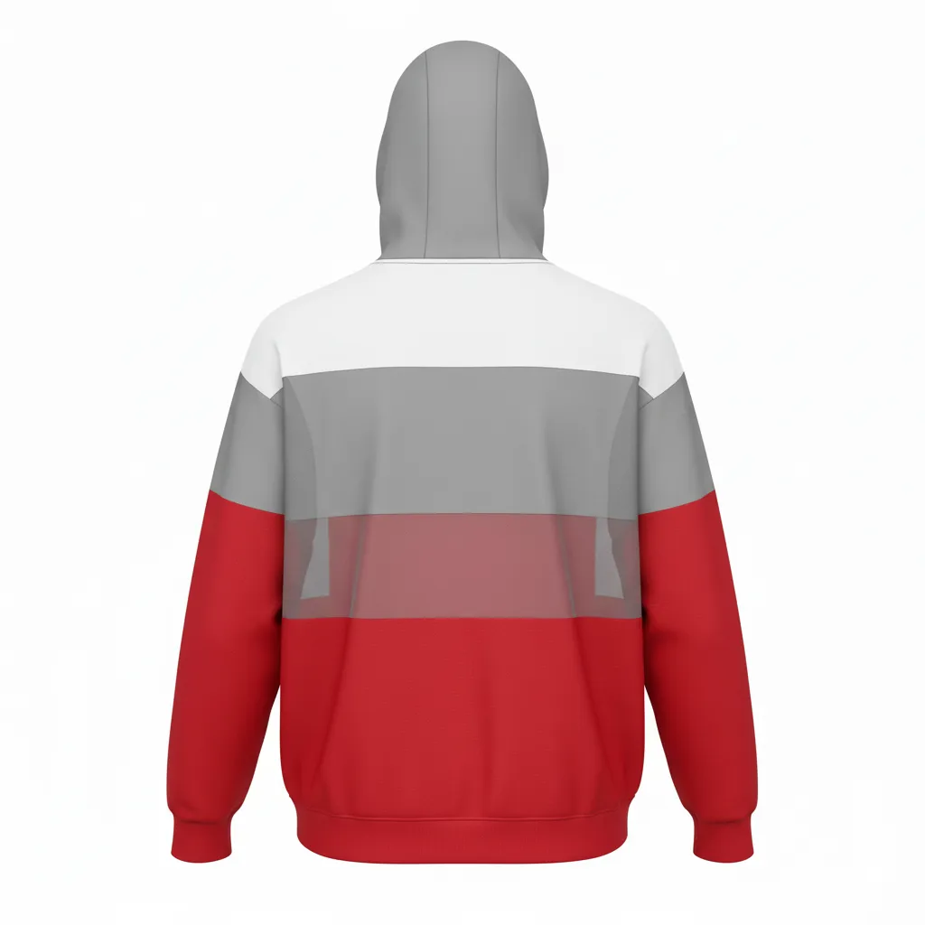 Custom Pullover Baseball Hoodie - Back View - HAMCO