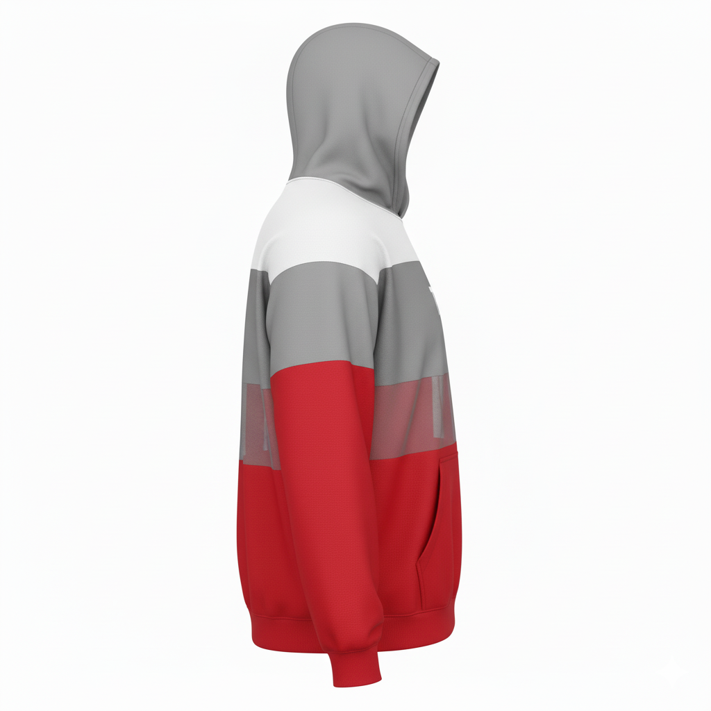 Custom Pullover Baseball Hoodie - Side View - HAMCO Sports Inc.
