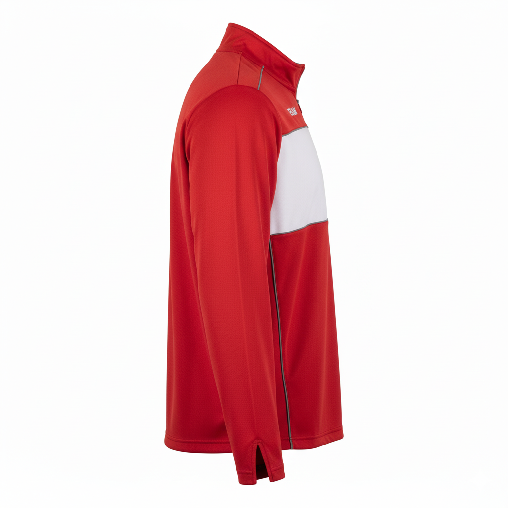 Custom Quarter Zip Batting Pullover - Side View - HAMCO Sports Inc.