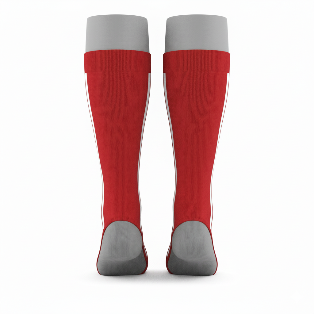 Custom Baseball Stirrup Socks - Back View - HAMCO Sports Inc.