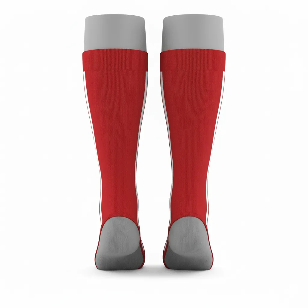 Custom Baseball Stirrup Socks - Back View - HAMCO