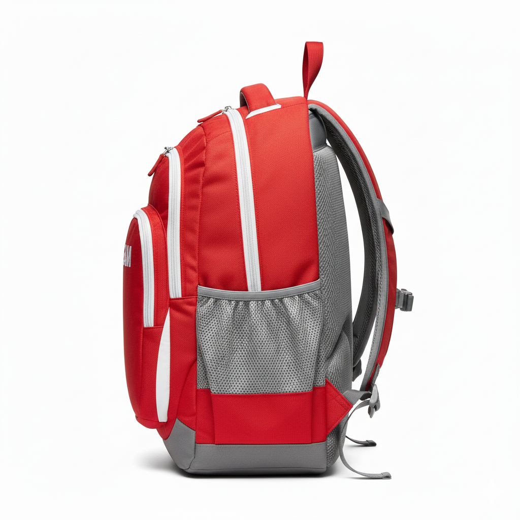 Custom Basketball Team Backpack - Side View - HAMCO Sports Inc.