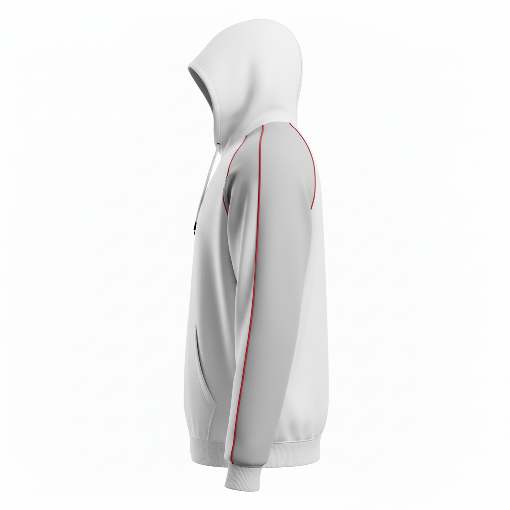Custom Basketball Pullover Hoodies - Side Profile View