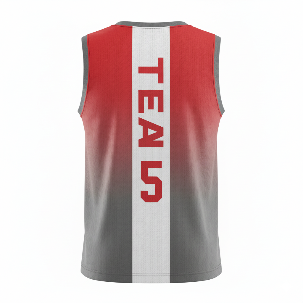 Custom Basketball Sleeveless Training Shirts - Back View - HAMCO Sports Inc.