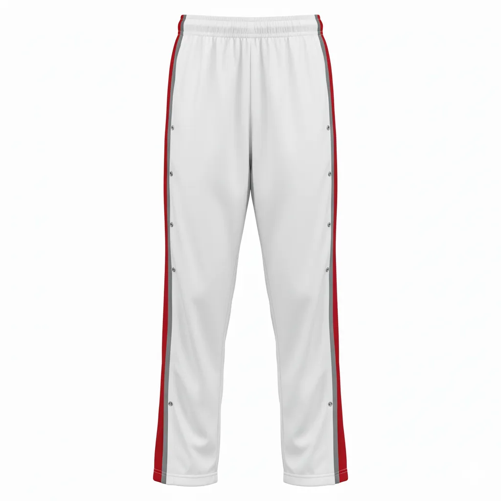 Custom Basketball Tear Away Pants - Back View - HAMCO