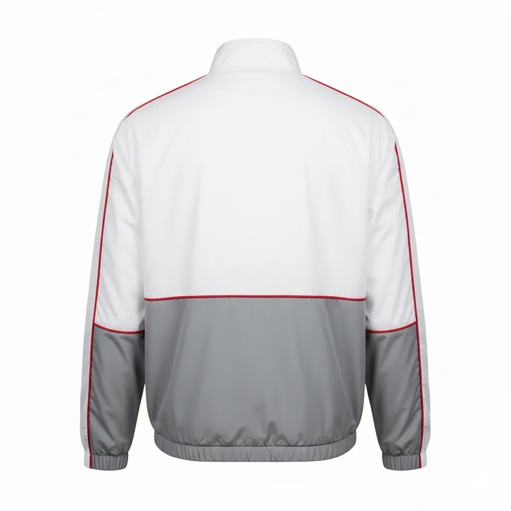 Custom Basketball Windbreaker Jackets - Back View with Team Logo