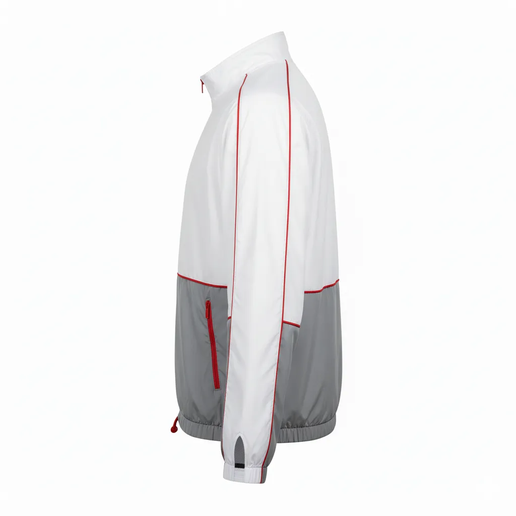 Custom Basketball Windbreaker Jackets - Side Profile View