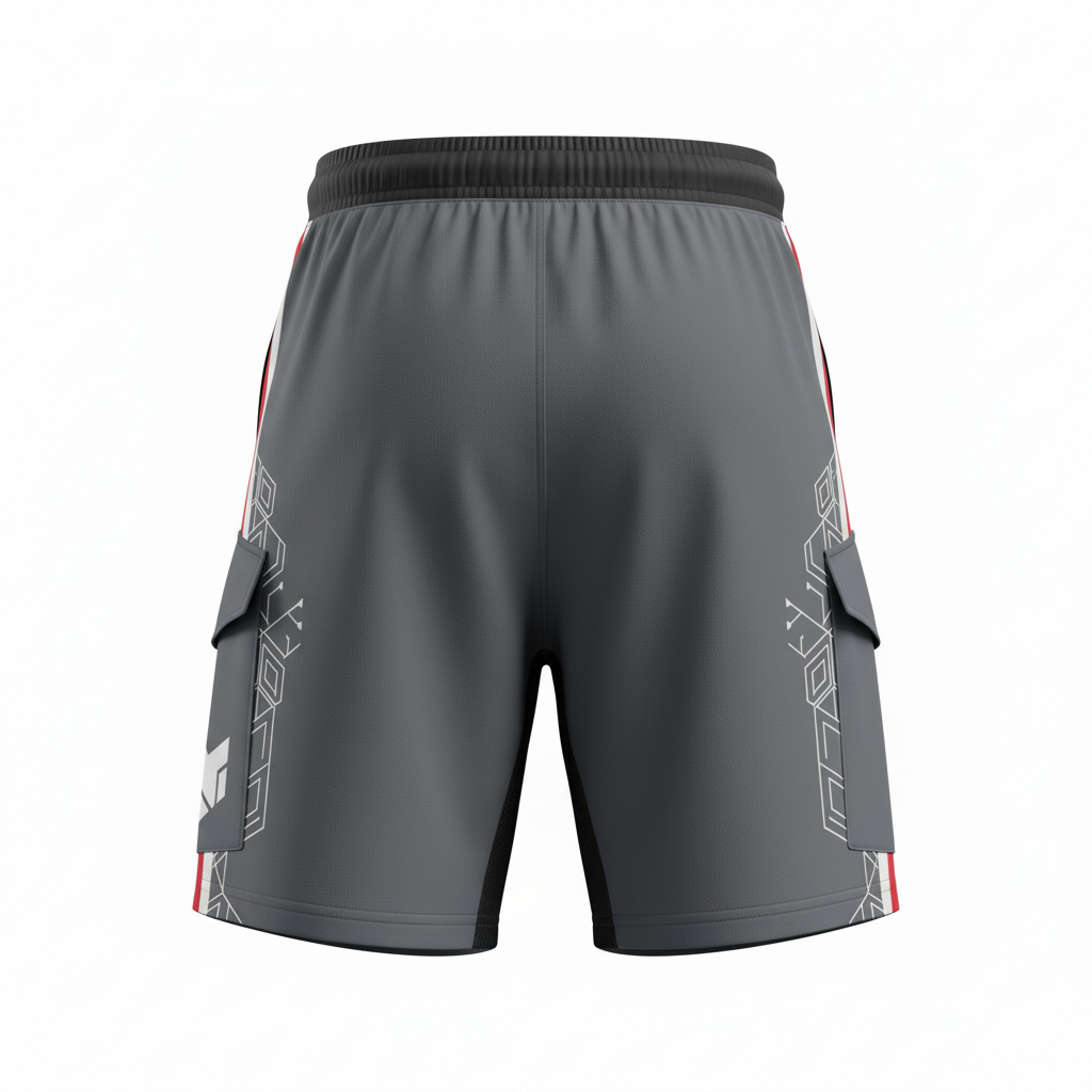 Custom Esports Shorts - Back View - HAMCO Sports Inc.