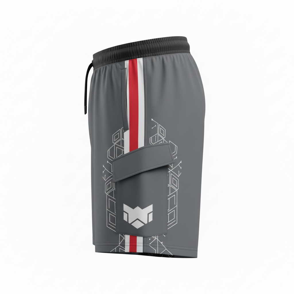 Custom Esports Shorts - Side View - HAMCO Sports Inc.