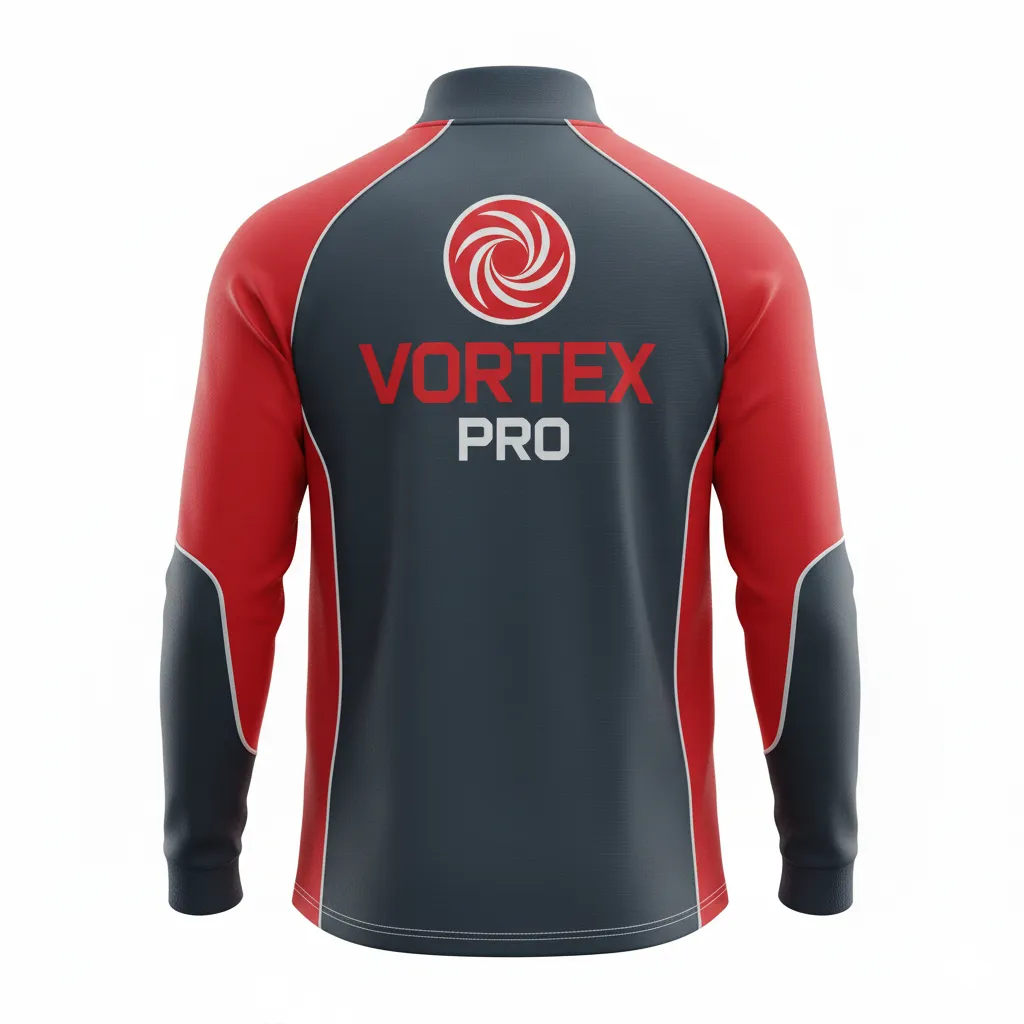 Custom Quarter-Zip Esports Jerseys - Back View - HAMCO