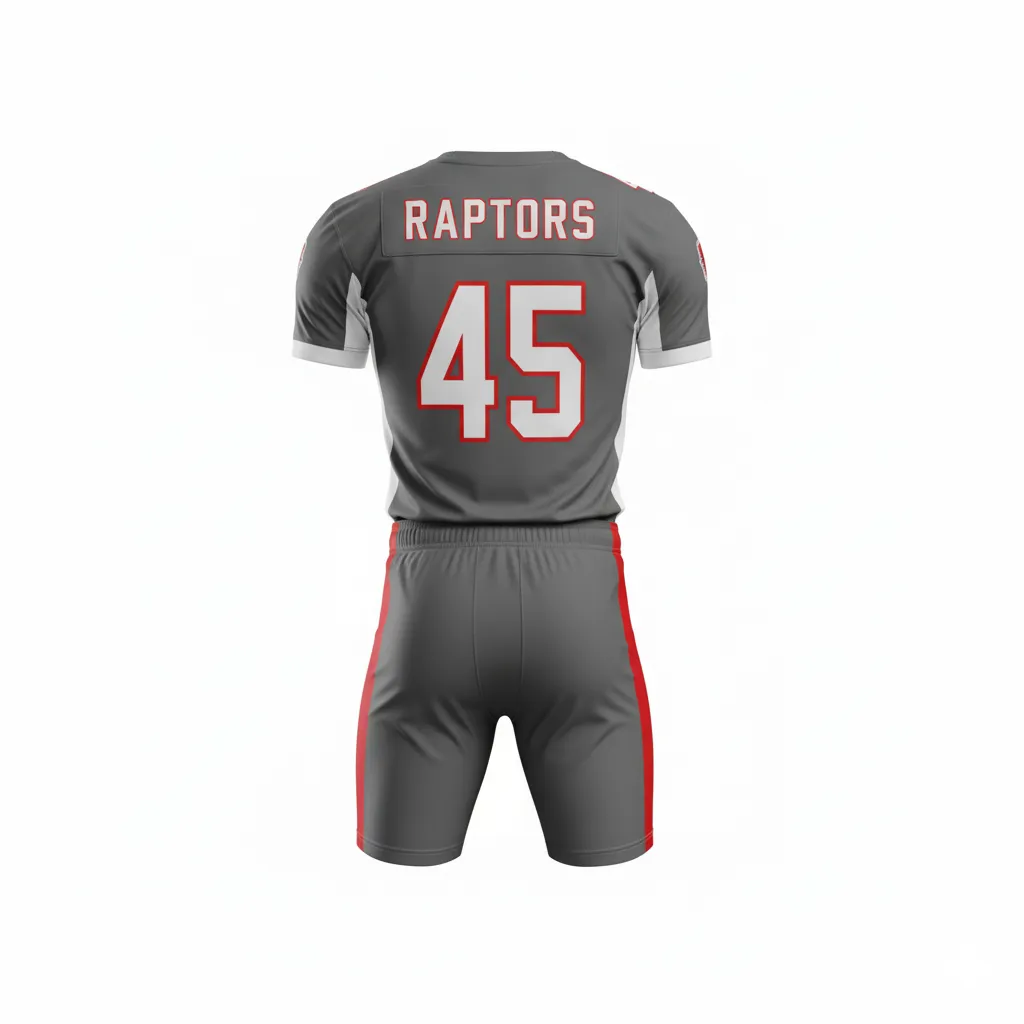 Custom Flag Football Compression Uniforms - Back View - HAMCO
