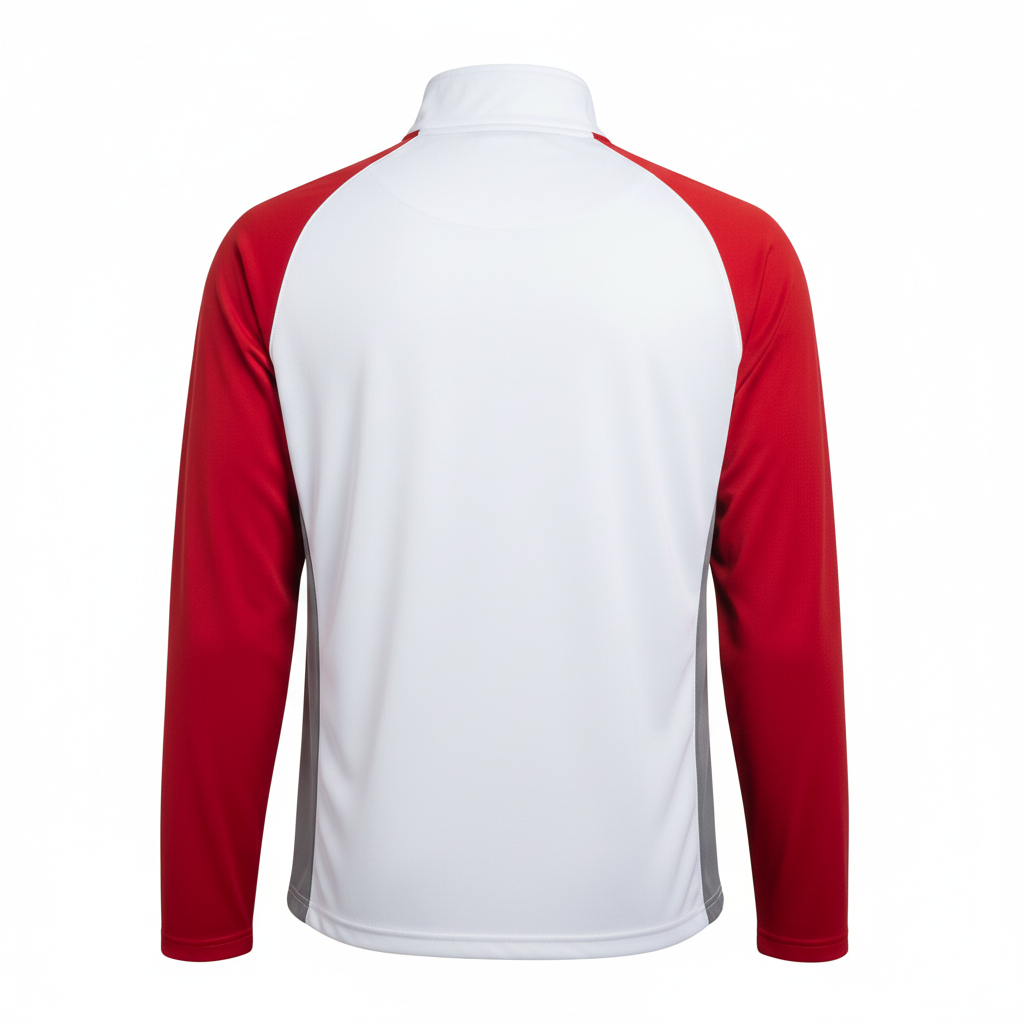 Custom Flag Football Quarter-Zip Pullovers - Back View - HAMCO Sports Inc.