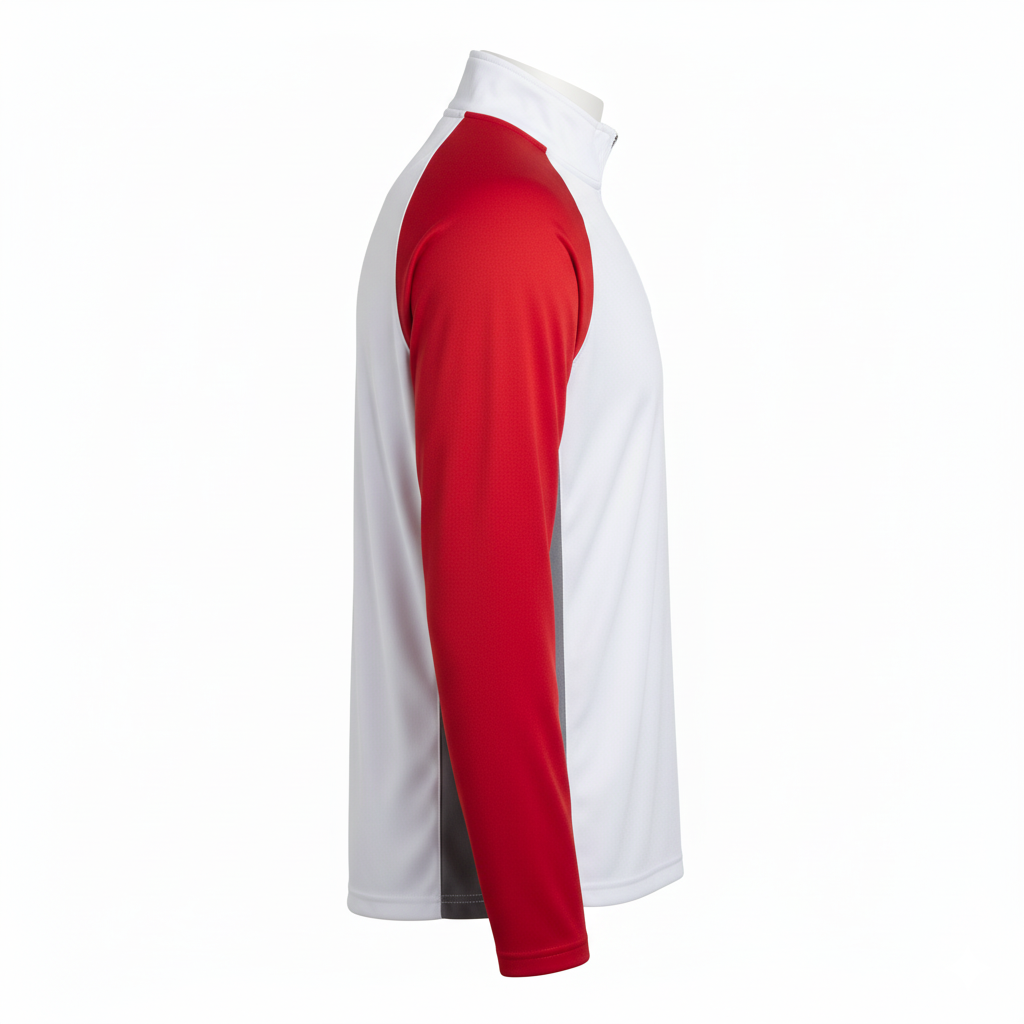 Custom Flag Football Quarter-Zip Pullovers - Side View - HAMCO Sports Inc.