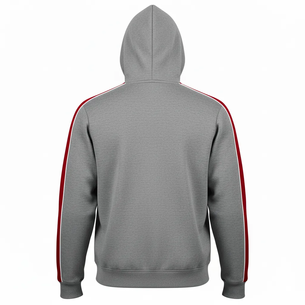 Custom Flag Football Full Zip Hoodies - Back View - HAMCO