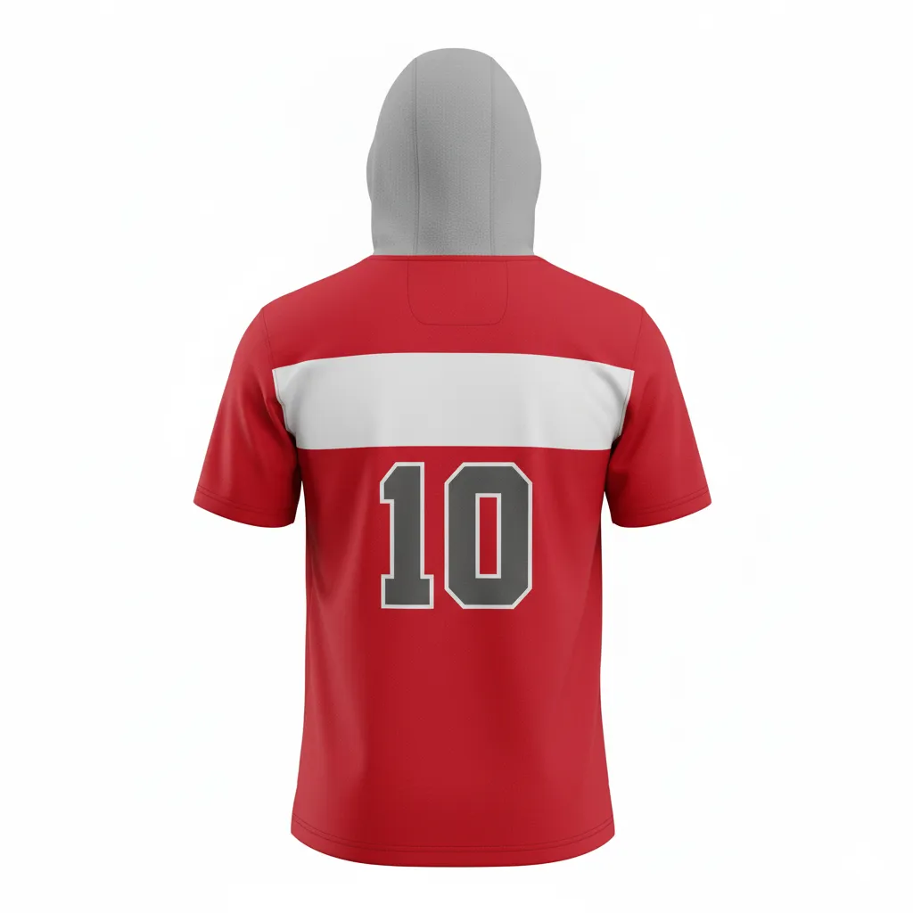 Custom Flag Football Hooded Jerseys - Back View - HAMCO