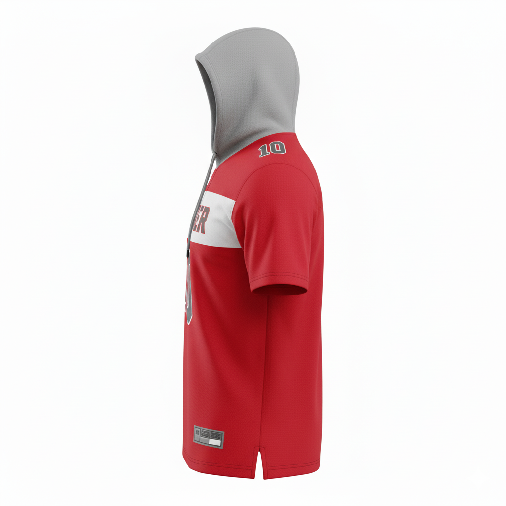 Custom Flag Football Hooded Jerseys - Side View - HAMCO Sports Inc.