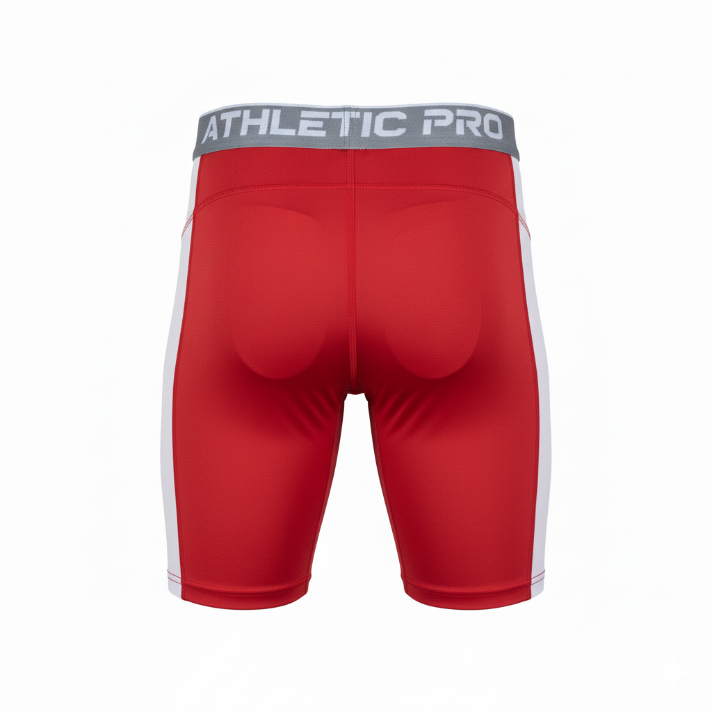 Custom Football Compression Shorts - Back View - HAMCO Sports Inc.
