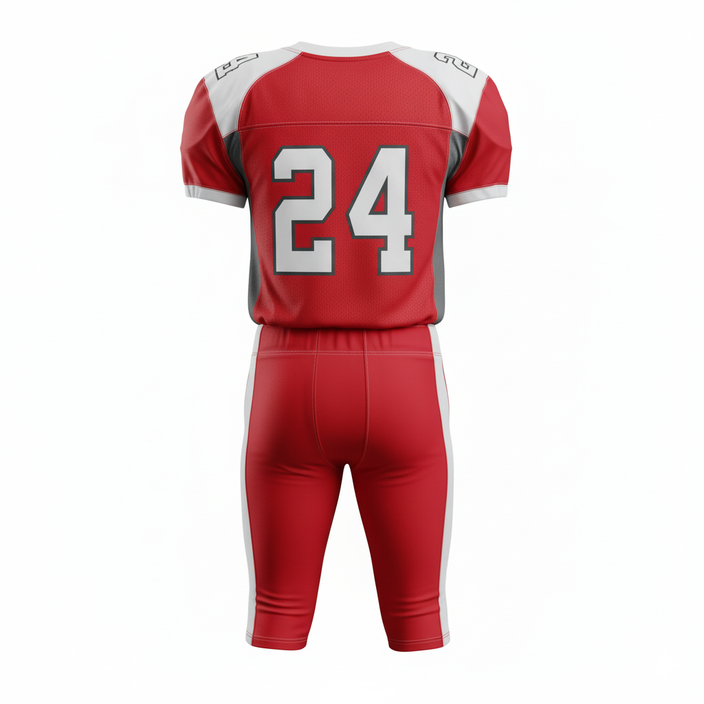 Custom Professional Away Football Uniforms - Back View - HAMCO Sports Inc.