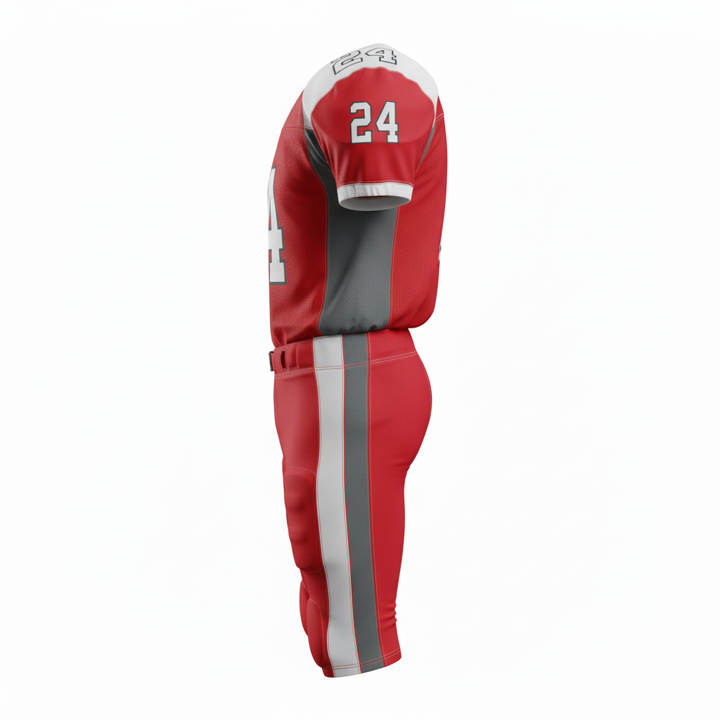Custom Professional Away Football Uniforms - Side View - HAMCO Sports Inc.