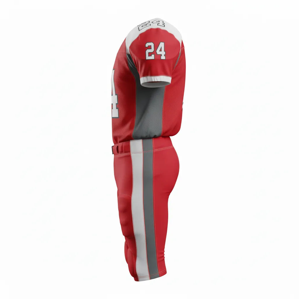 Custom Professional Away Football Uniforms - Side View - HAMCO