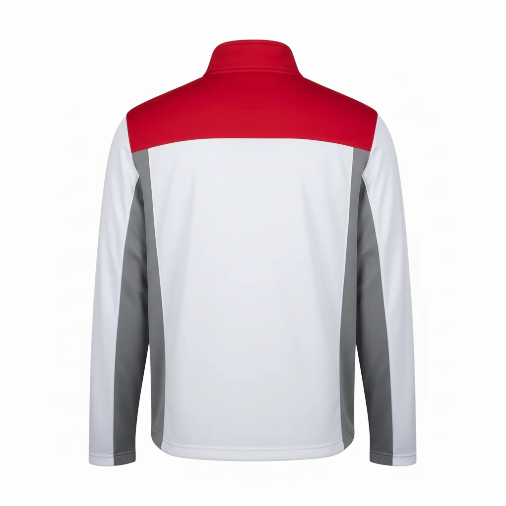 Custom Football Quarter-Zip Pullover - Back View - HAMCO