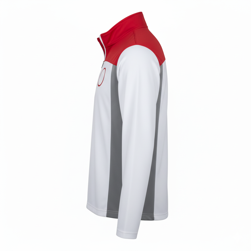 Custom Football Quarter-Zip Pullover - Side View - HAMCO Sports Inc.