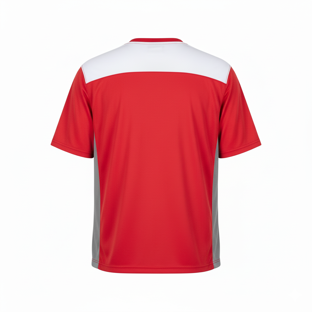 Custom Football Short Sleeve T-Shirt - Back View - HAMCO Sports Inc.