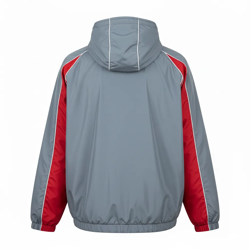 Custom Football Windbreaker Jacket - Back View - HAMCO