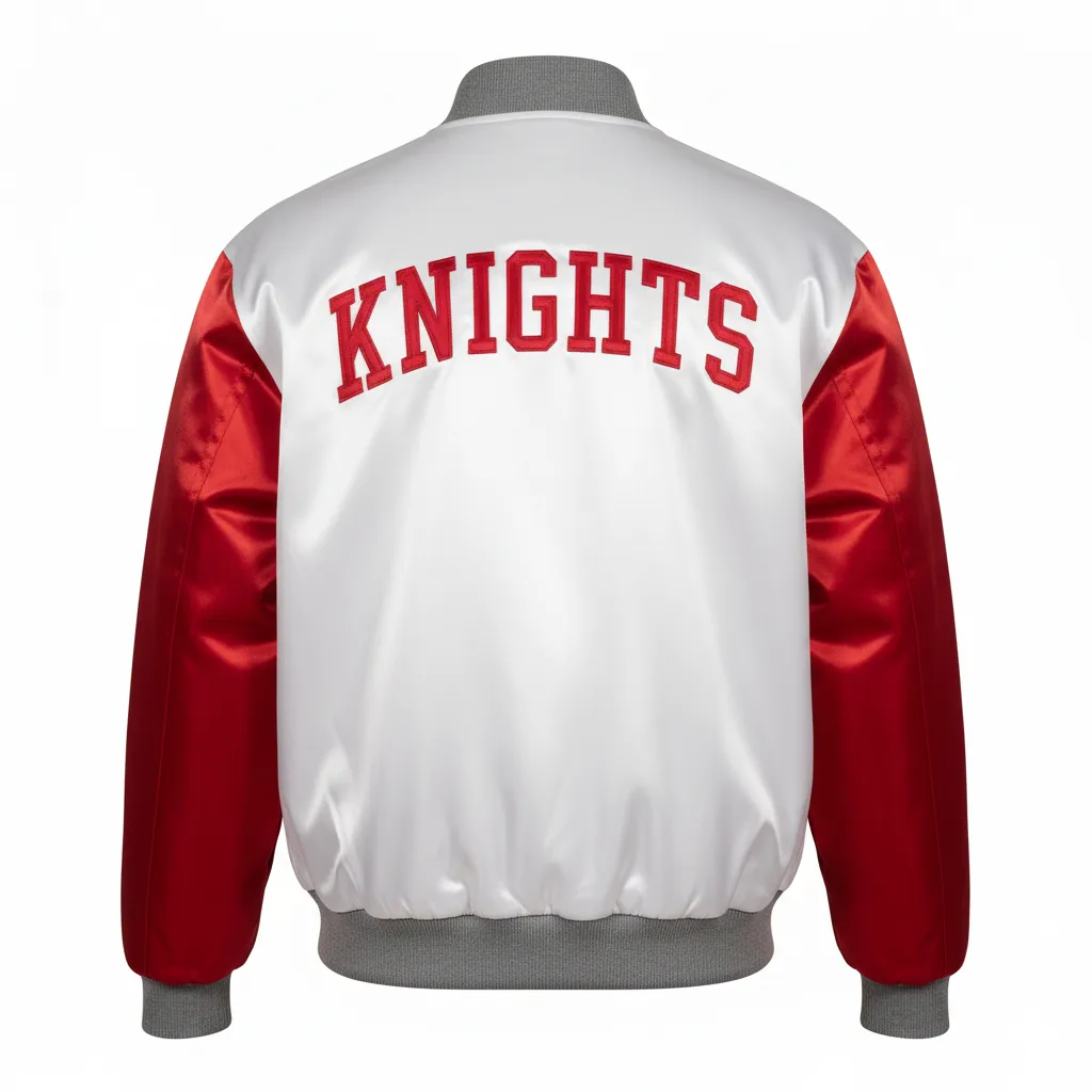 Custom Ice Hockey Bomber Jacket - Back View - HAMCO