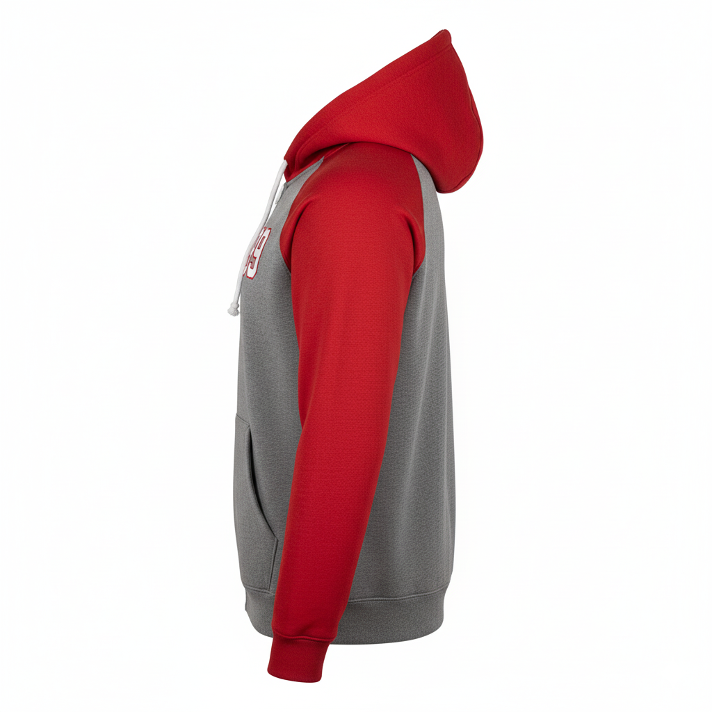 Custom Ice Hockey Full-Zip Hoodie - Side View - HAMCO Sports Inc.