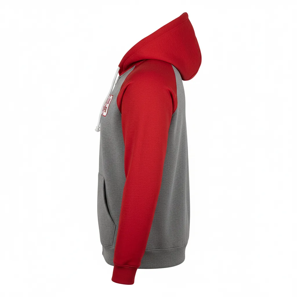 Custom Ice Hockey Full-Zip Hoodie - Side View - HAMCO