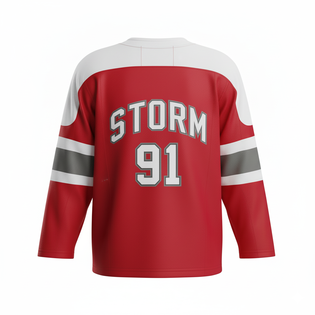 Custom Ice Hockey Game Day Away Jersey - Back View - HAMCO Sports Inc.