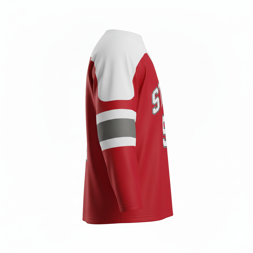 Custom Ice Hockey Game Day Away Jersey - Side View - HAMCO Sports Inc.