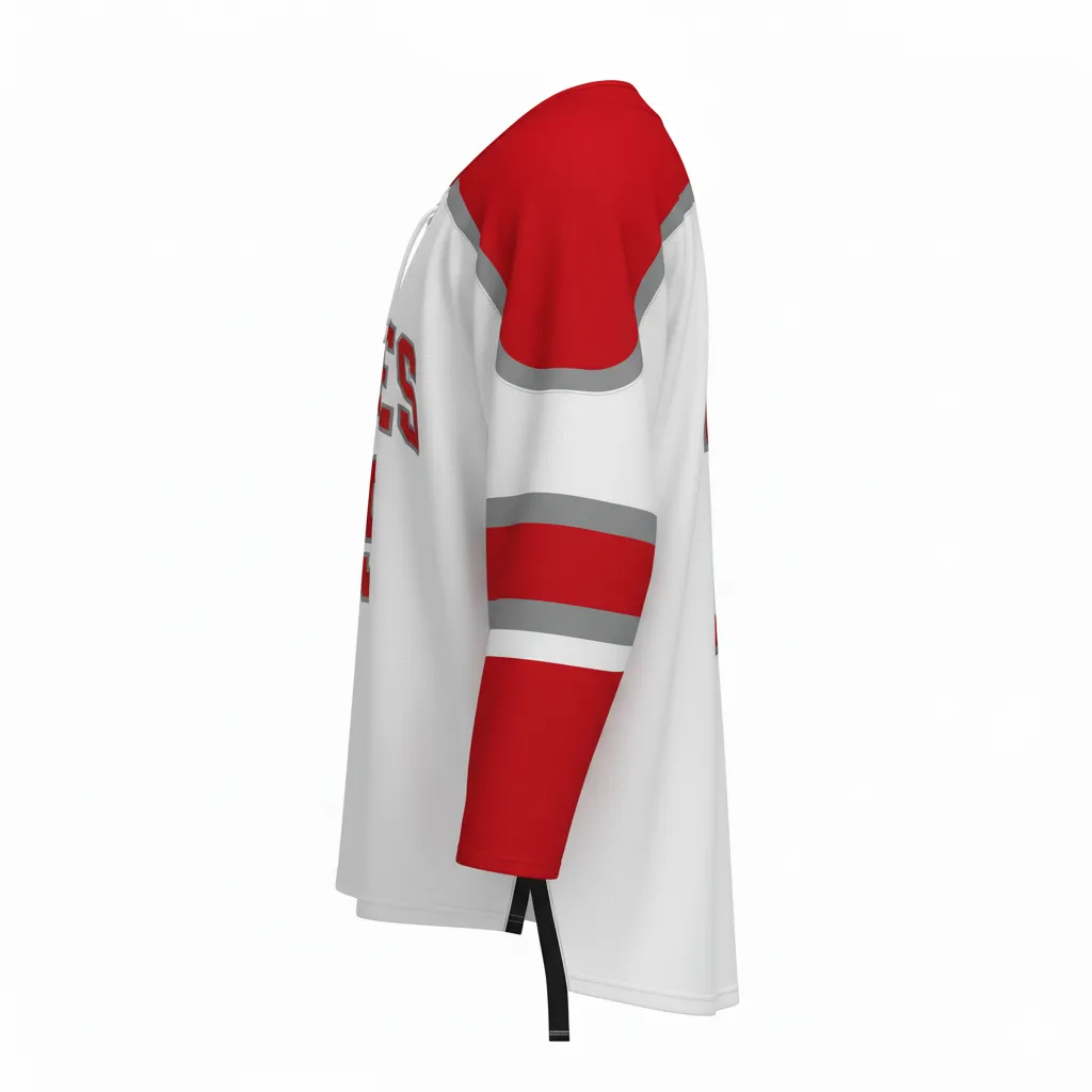 Custom Ice Hockey Game Day Home Jersey - Side View - HAMCO
