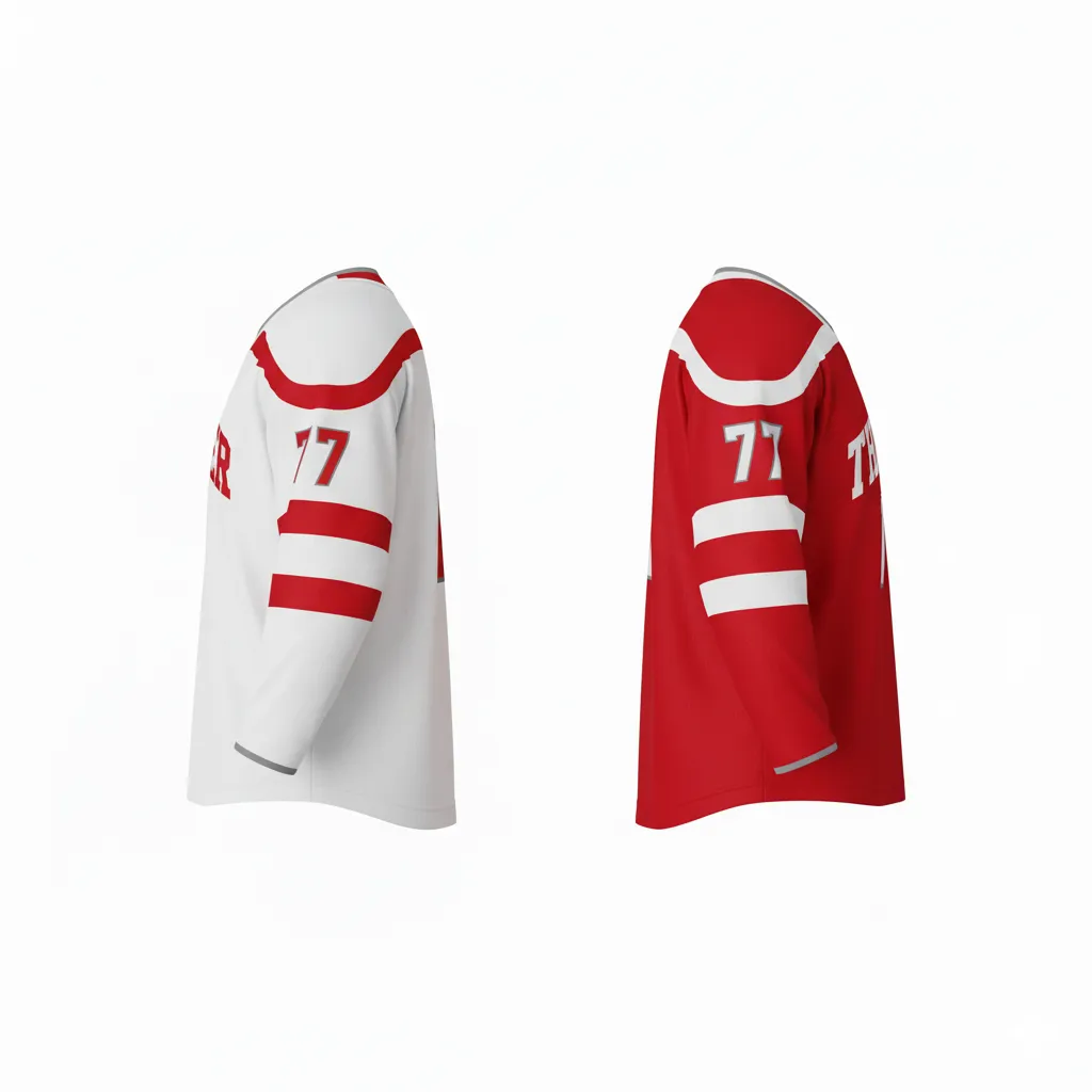 Custom Reversible Ice Hockey Jersey - Side View - HAMCO