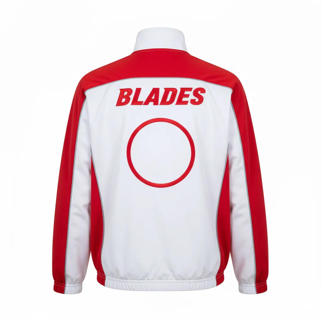 Custom Ice Hockey Track Jacket - Back View - HAMCO