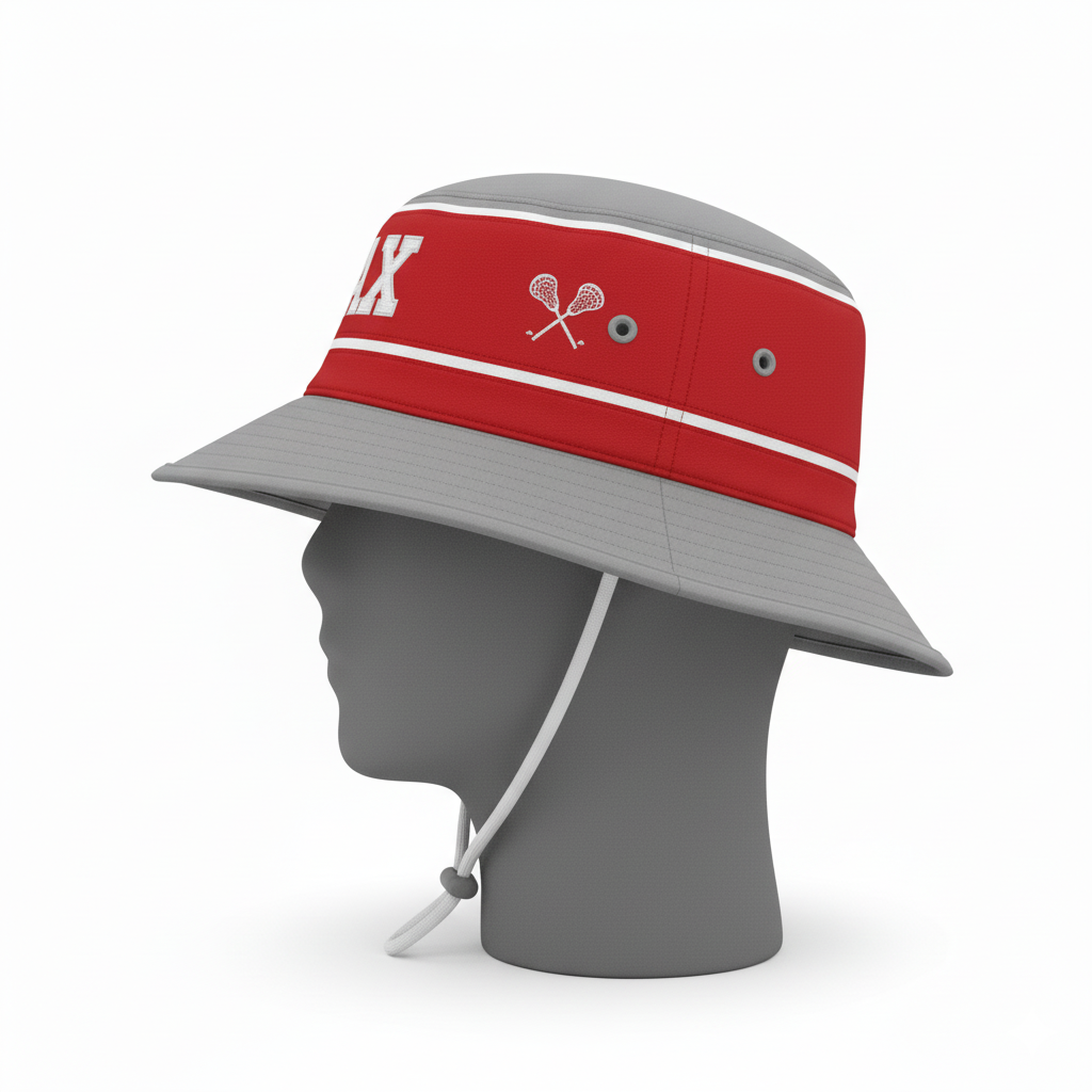 Custom Lacrosse Bucket Hat - Side View - HAMCO Sports Inc.