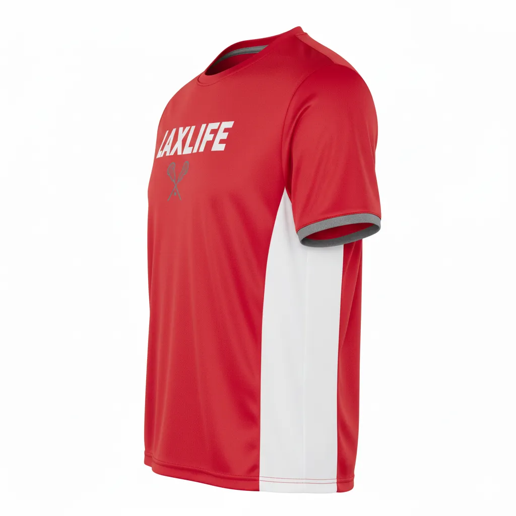 Custom Lacrosse Short Sleeve T-Shirt - Side View - HAMCO