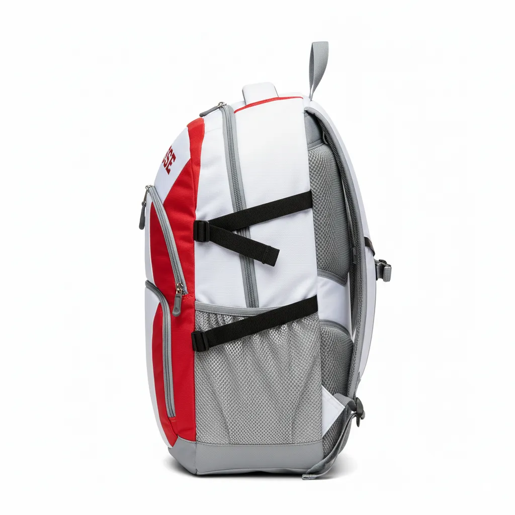 Custom Lacrosse Team Backpack - Side View - HAMCO