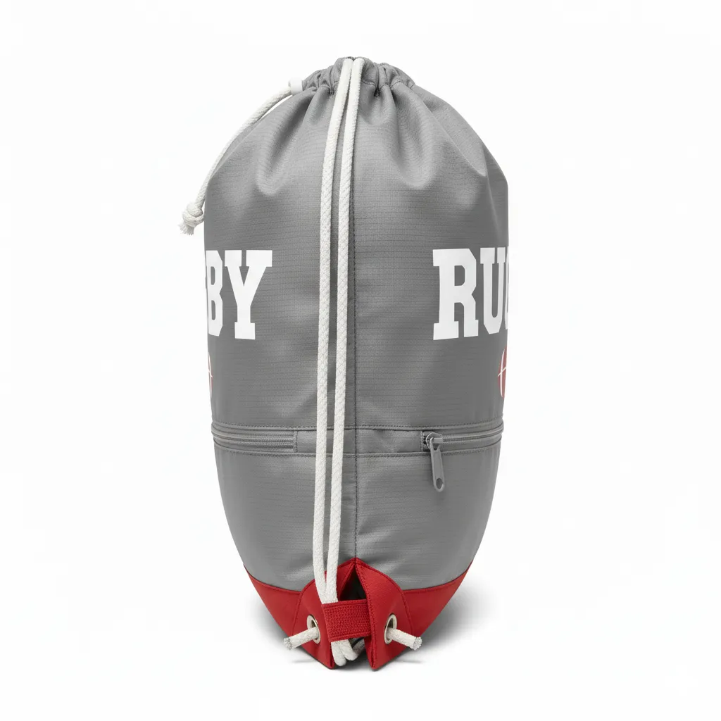 Custom Rugby Cinch Bag - Side View - HAMCO
