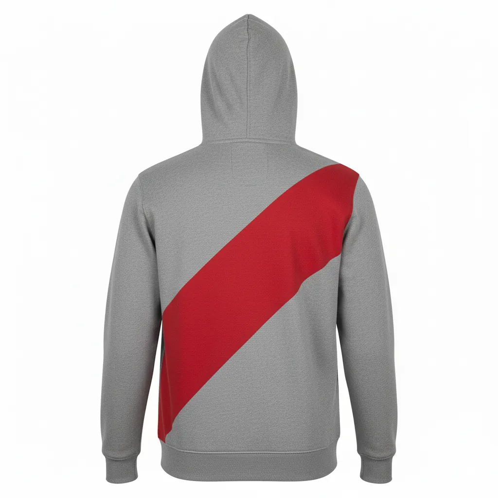 Custom Rugby Full-Zip Hoodie - Back View - HAMCO