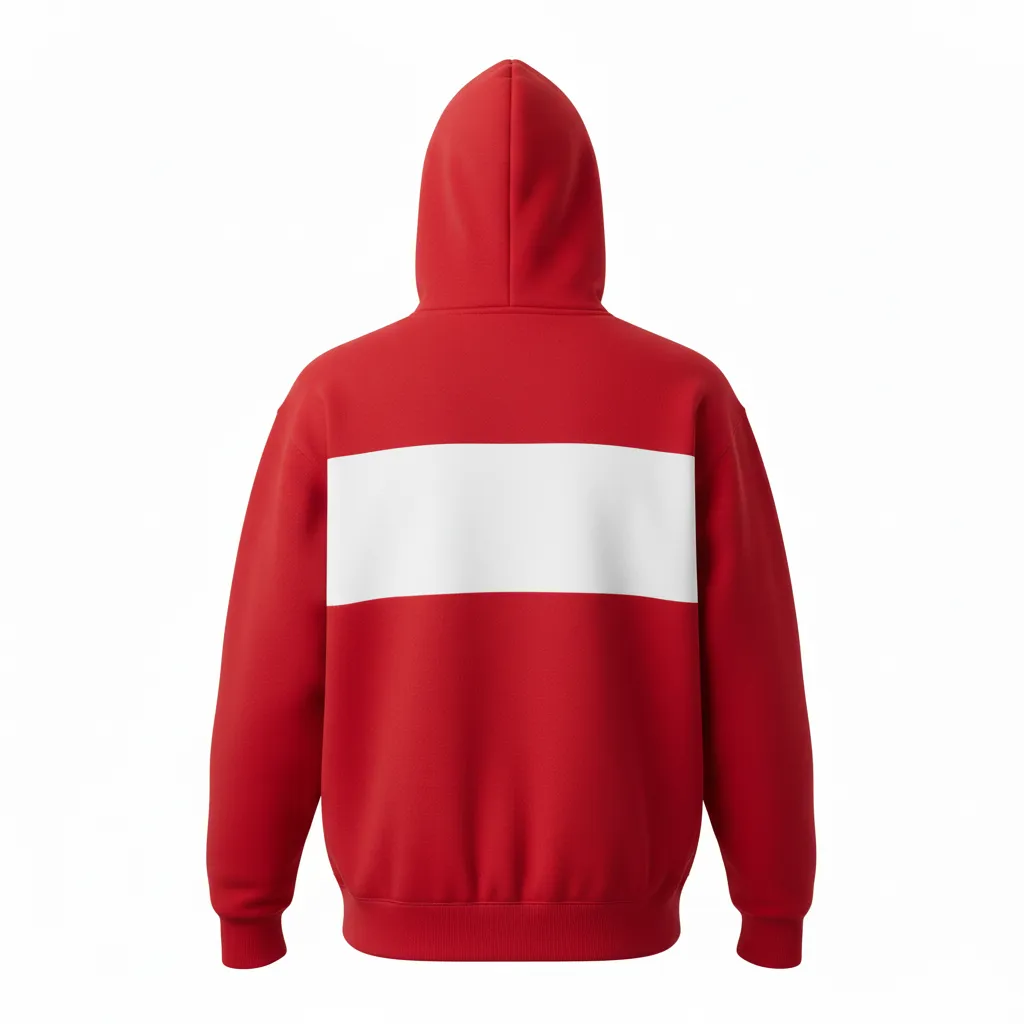 Custom Rugby Pullover Hoodie - Back View - HAMCO