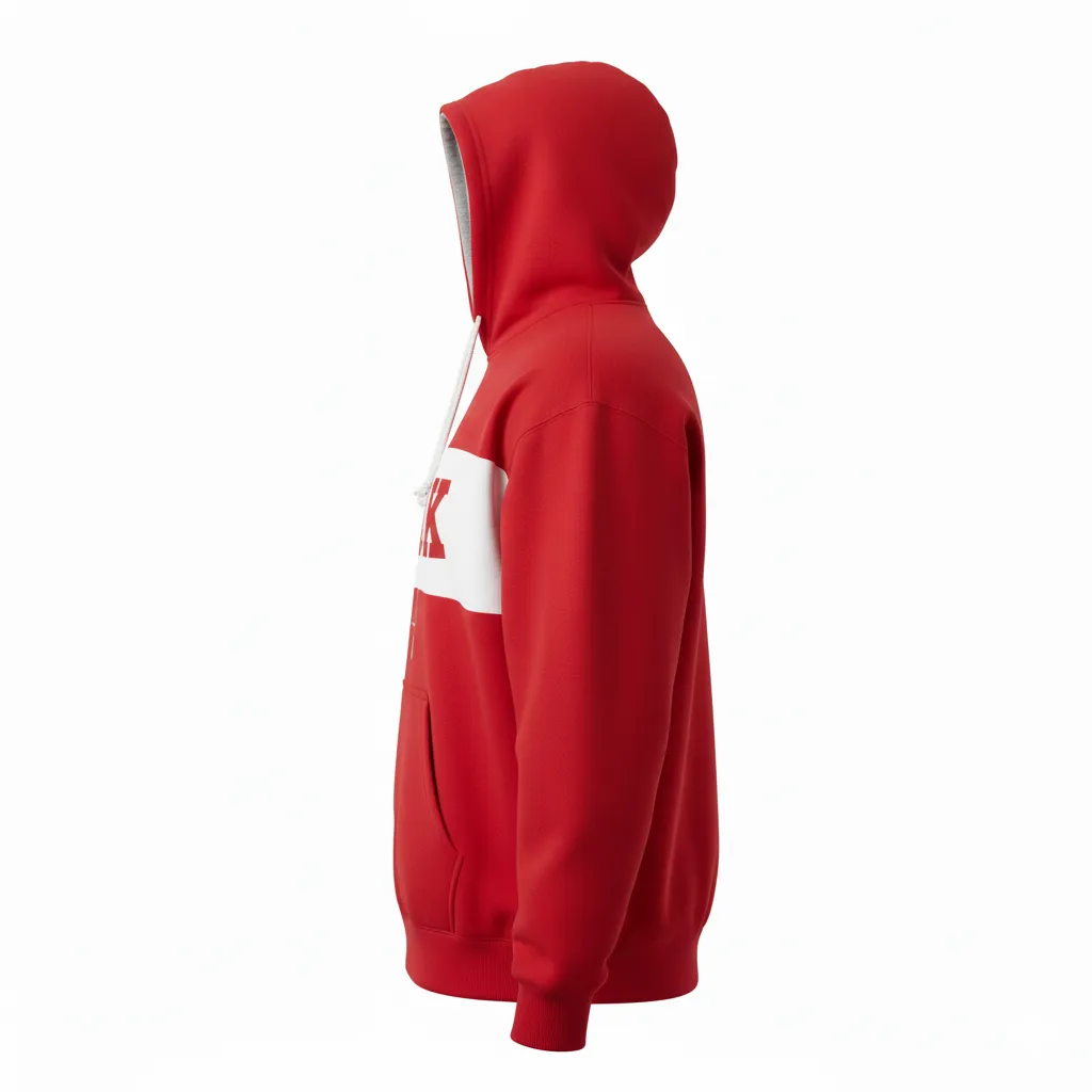 Custom Rugby Pullover Hoodie - Side View - HAMCO